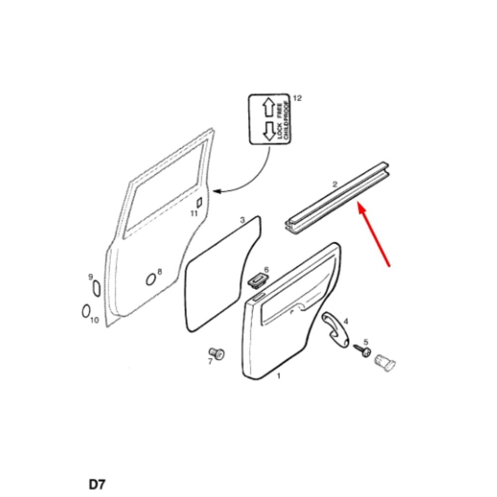 Product Code : 97800786 - Opel Monterey Door Seal GM Original 97800786 - 126986