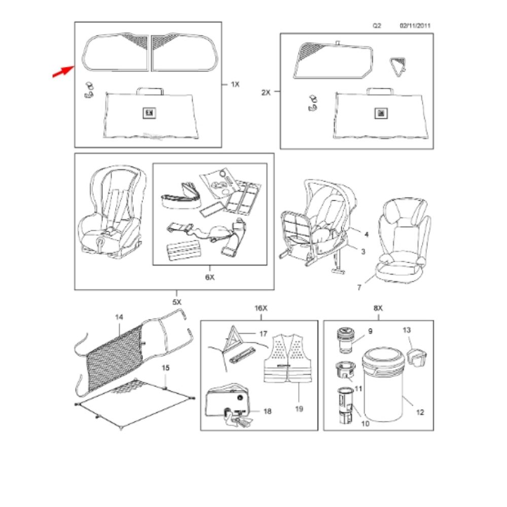 Product Code : 1732168 - Opel Astra J HB Rear Boot Lid Glass Sun Visor GM Genuine 1732168 - 95513918 - 95513918