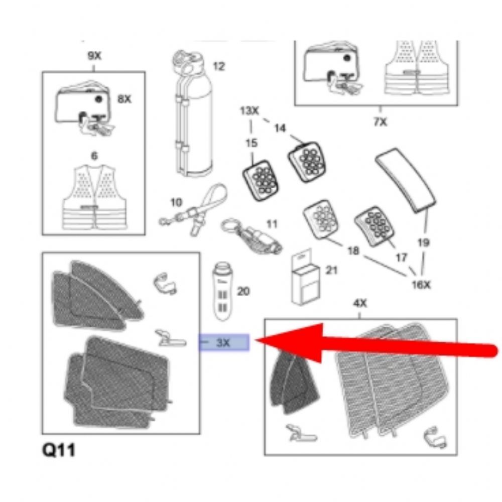 Opel Meriva A Side Window Curtain Set GM Genuine 1732823 - 95513894