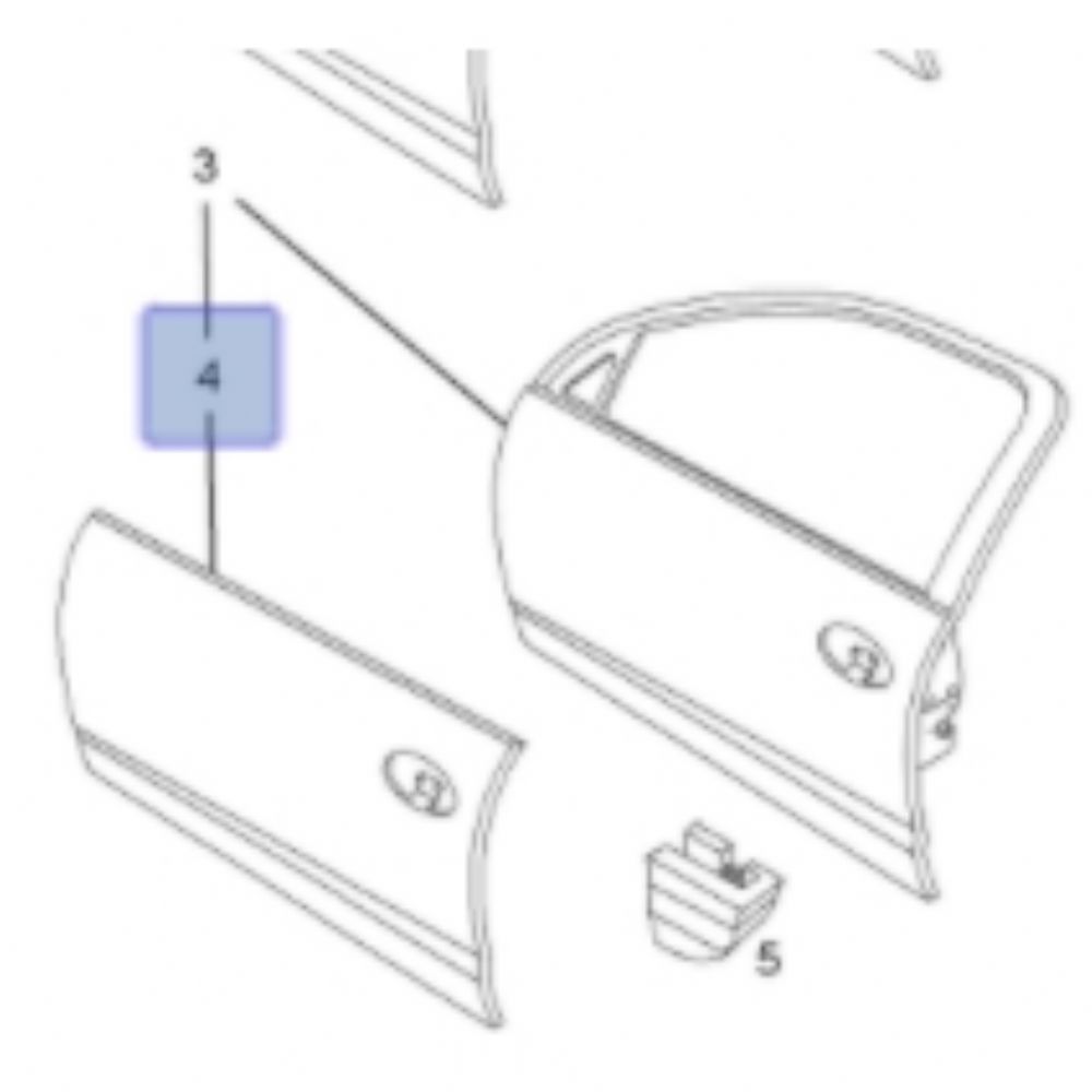 Opel Corsa C Left Front Door Sheet F68 GM Original 128073 - 9196379