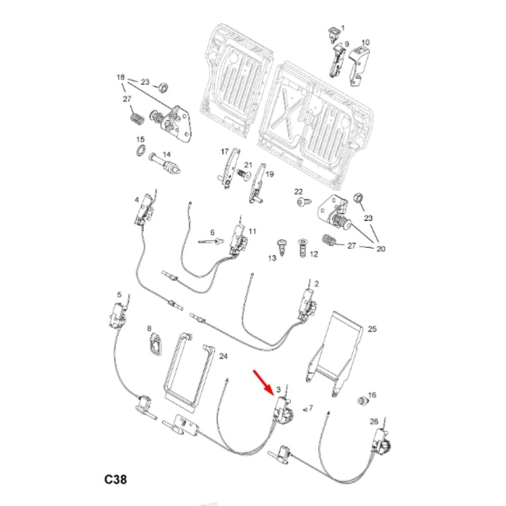 Product Code : 5168532 - Opel Astra H Left Rear Seat Recliner Lock GM Genuine 5168532 - 94714965