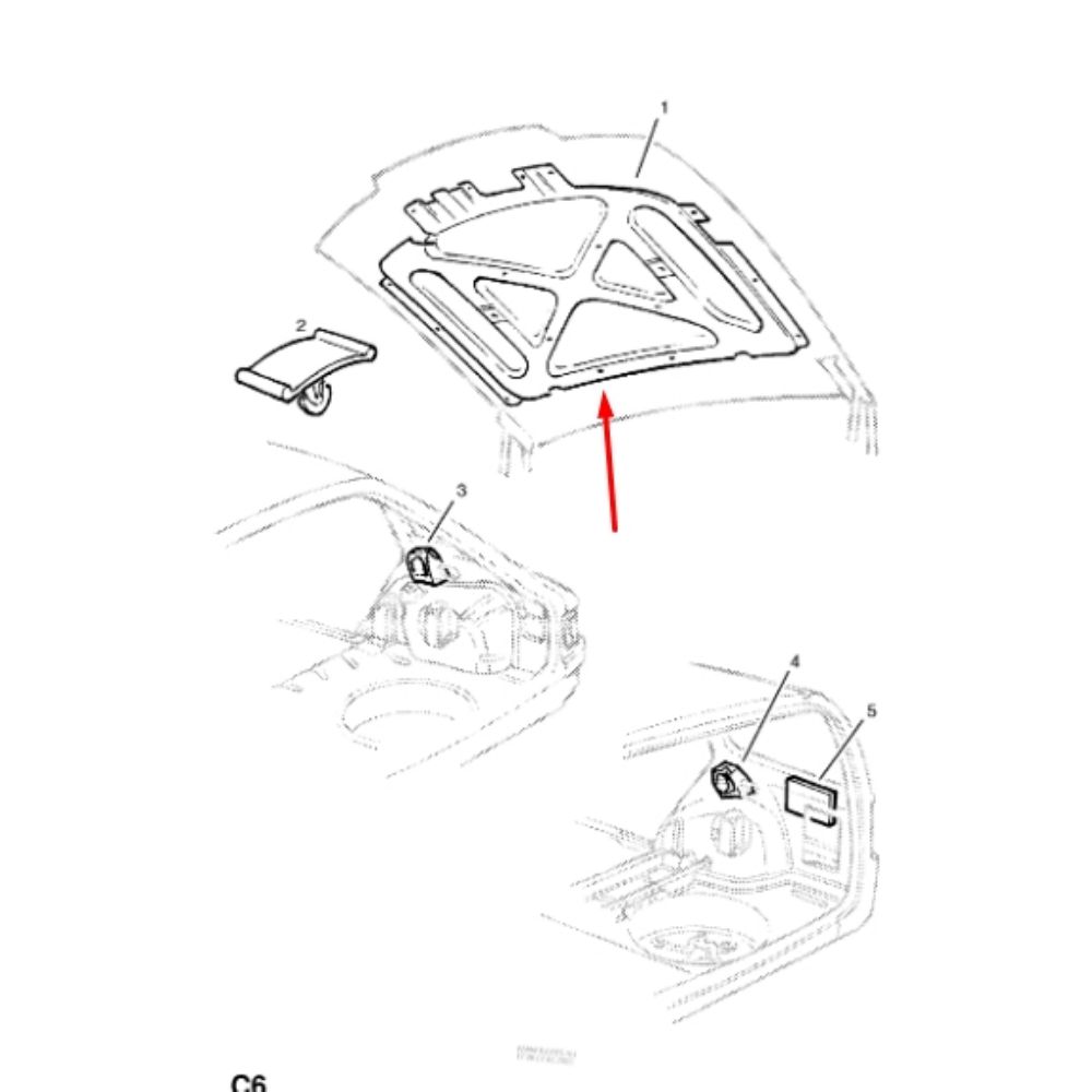 Product Code : 6162380 - Opel Vectra B Front Engine Bonnet Insulation Trim Y20DTH Engine GM Genuine 6162380 - 24459852