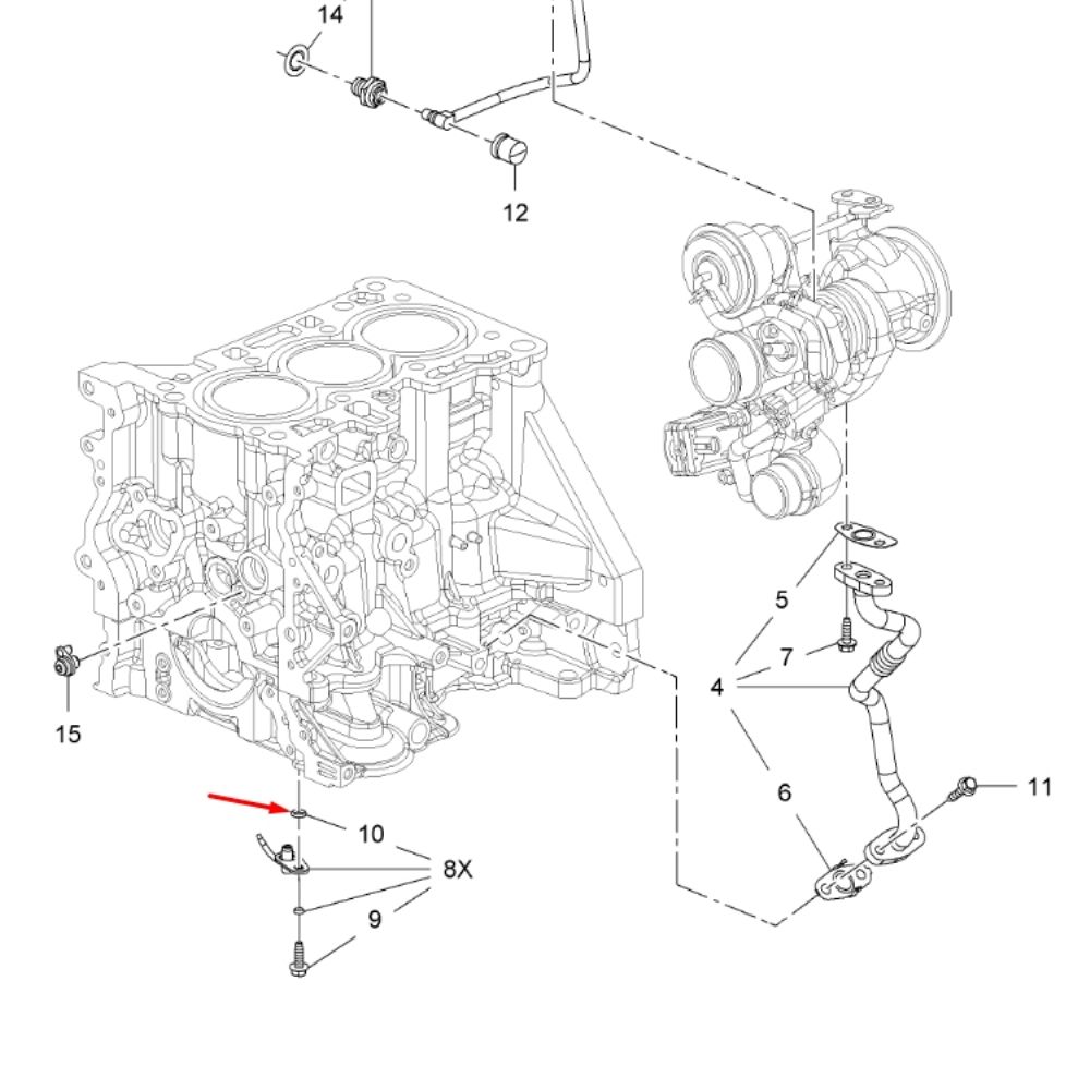 Opel Astra K Lube Jet Seal GM Genuine 12657649