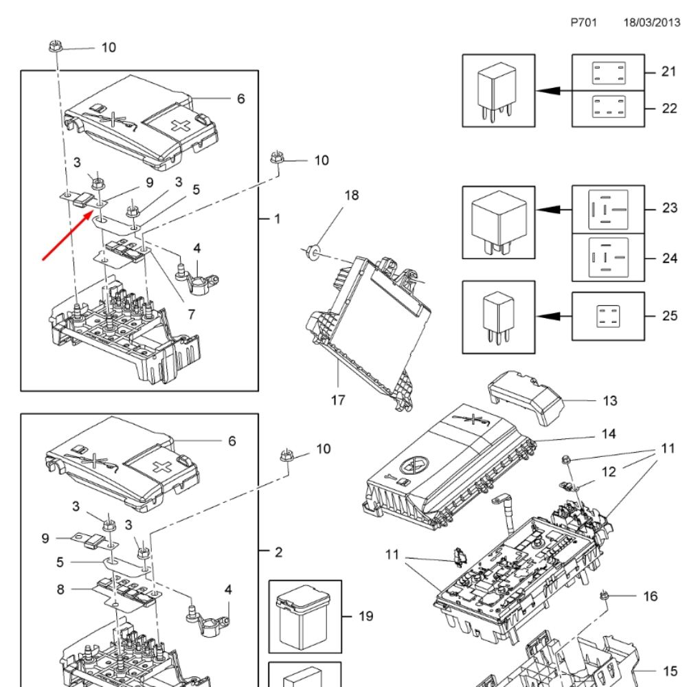 Product Code : 13315314 - Fuse Starter 500 Amps Opel Astra J, Zafira C GM Genuine 13315314 - 1238683