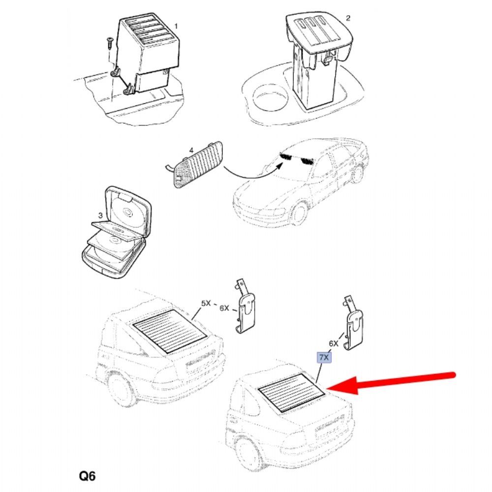 Product Code : 1732019 - Opel Vectra B Rear Trunk Window Curtain Set GM Genuine 1732019 - 90513278