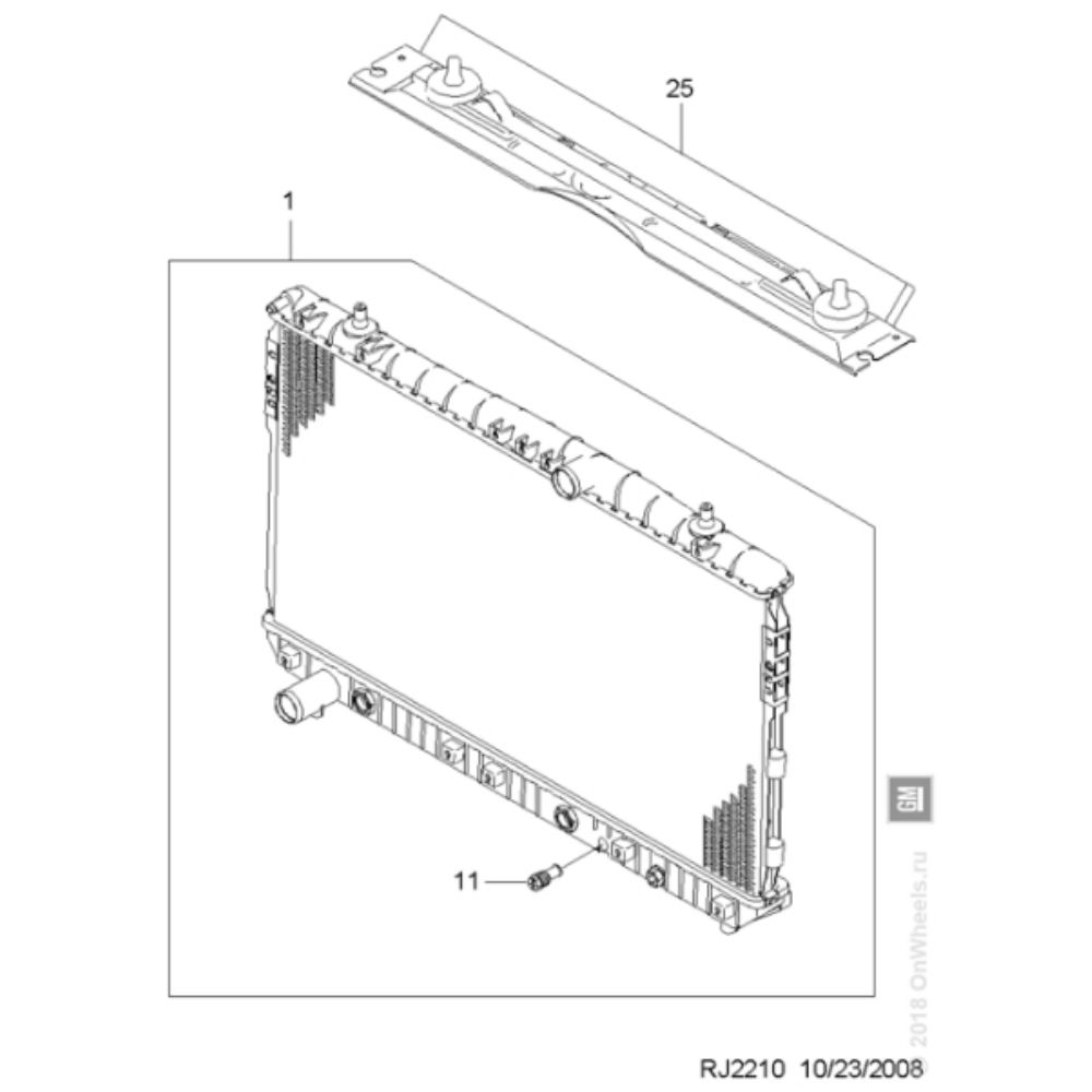 Product Code : 96553426 - Chevrolet Lacetti Engine Water Radiator GM Original 96553426