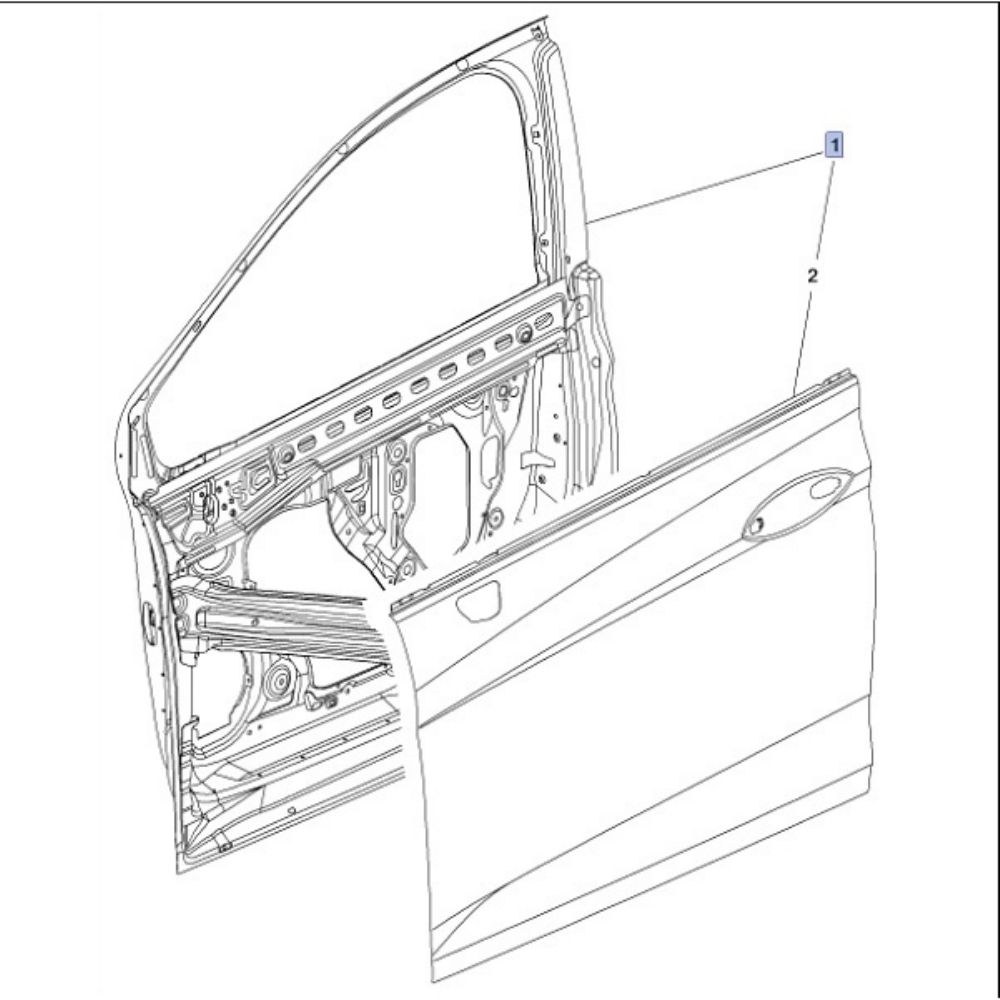 Product Code : 39128507 - Opel Insignia B Left Front Door Complete GM Original 39128507 - 39138837