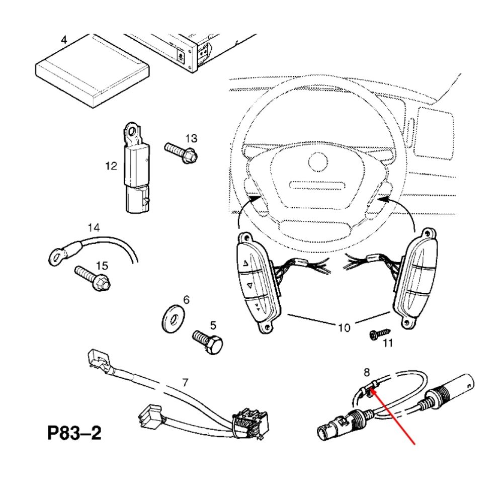 Product Code : 9195962 - Opel Vectra B Auto Phone Adapter GM Original 9195962 - 1787301