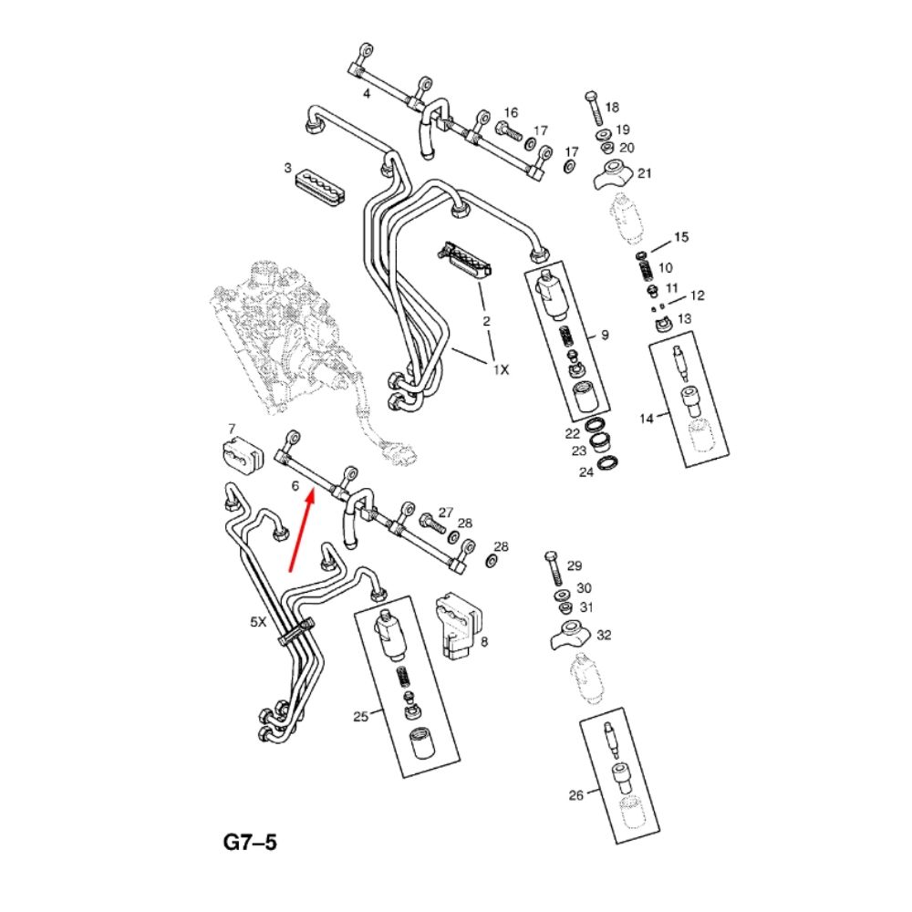 Fuel Return Pipe Opel Movano A, Renault Master GM Genuine 9161200 - 4500900