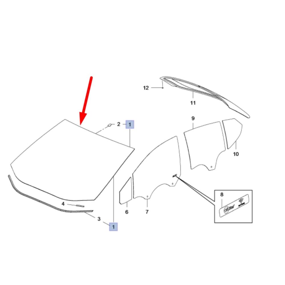 Product Code : 39126239 - Opel Astra K Windscreen Complete GM Genuine 39126239 - 39200046