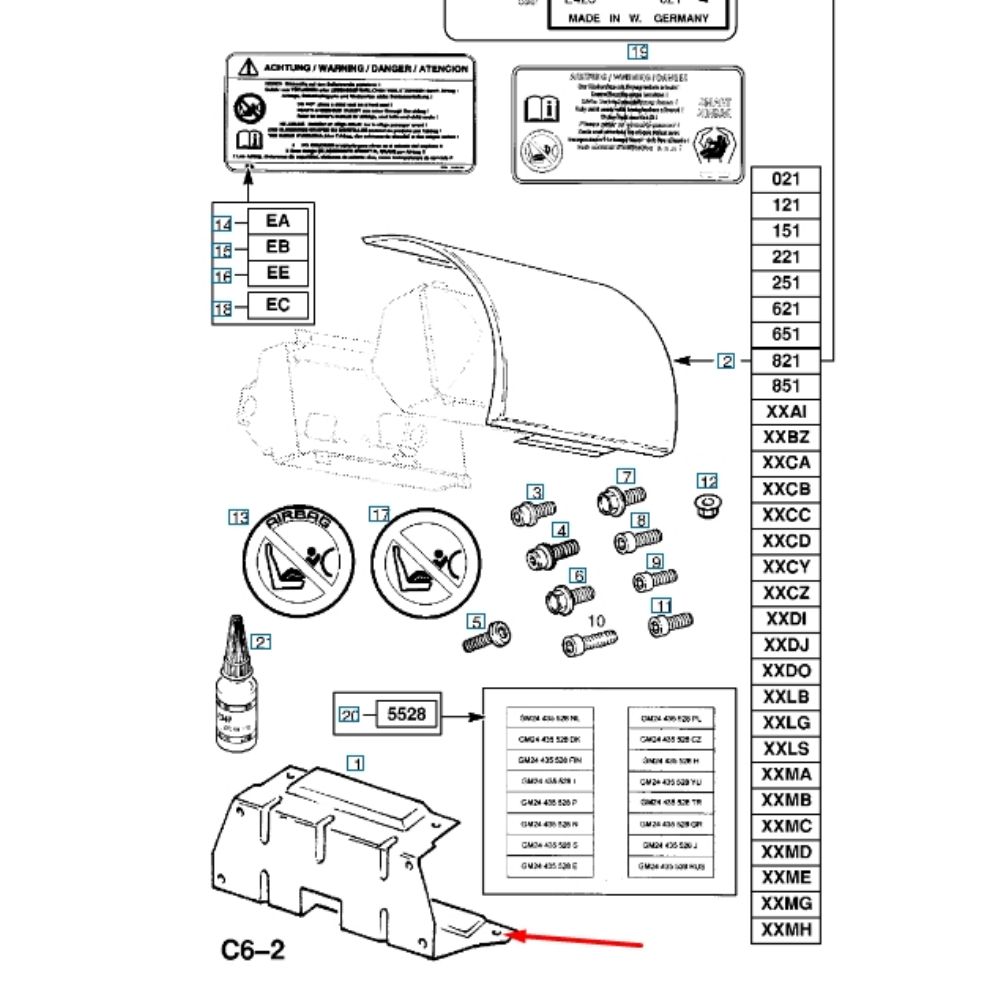 Product Code : 90494143 - Opel Omega B Front Airbag Bracket GM Original 90494143 - 199115