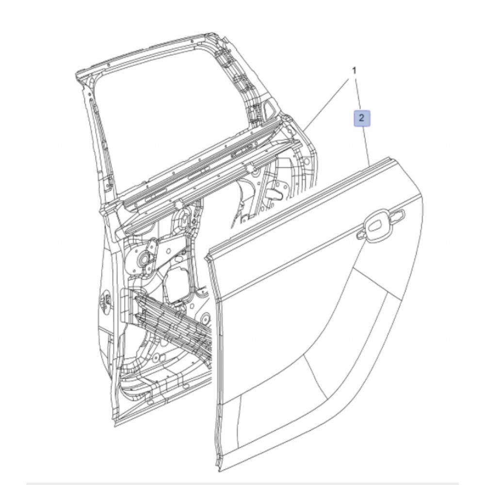 Product Code : 13301546 - Opel Astra J Left Rear Door SW Complete GM Original 13301546 - 124114