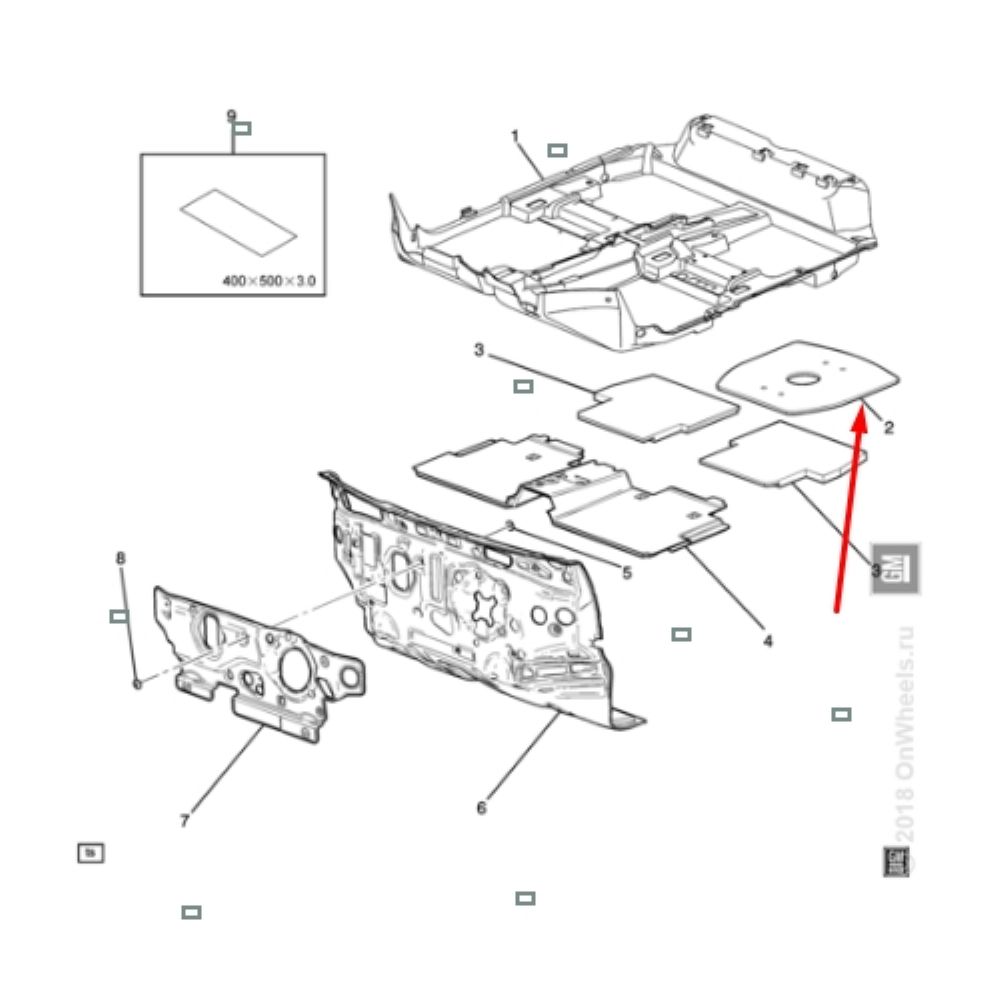 Product Code : 95963210 - Chevrolet Spark M300 Rear Panel Base Insulator GM Genuine 95963210 - 95127321