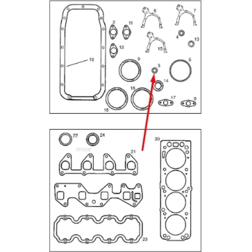 Oil Separator Gasket Opel Kadett E, Vectra A GM Genuine 90411408 - 656837