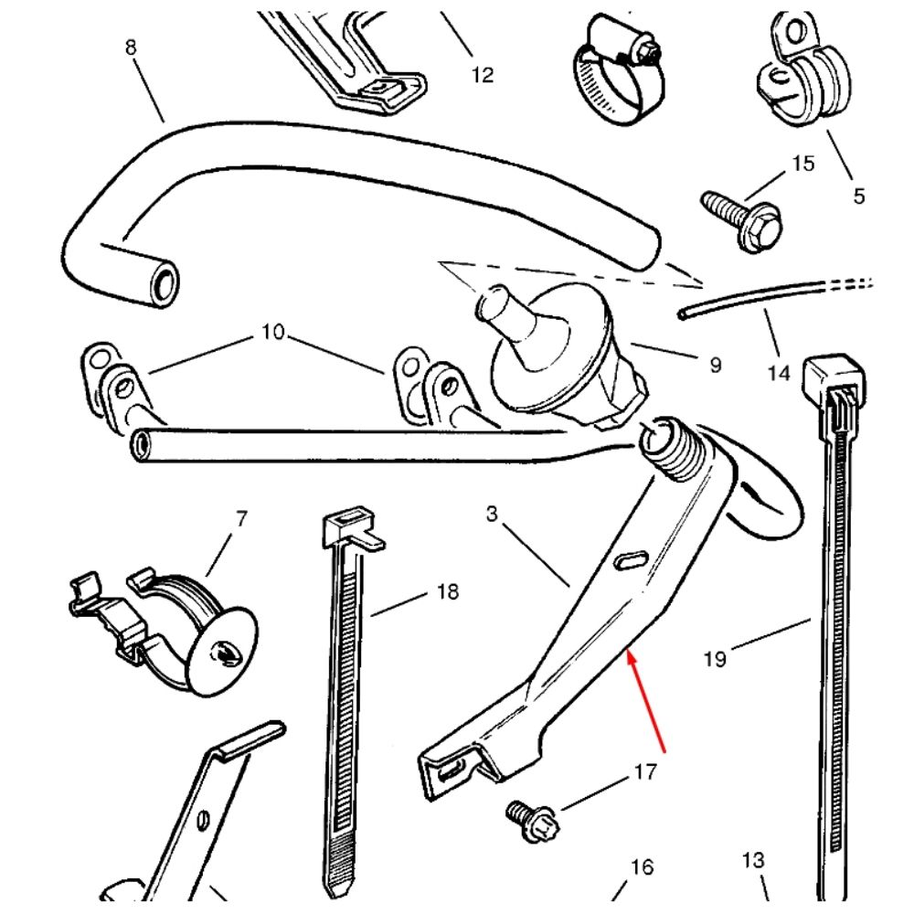 Opel Omega B Secondary Air Pipe GM Genuine 857501 - 90499277