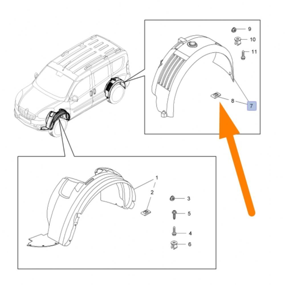 Product Code : 95530420 - Opel Combo D Right Rear Fender Hood GM Original 95530420 - 95515948