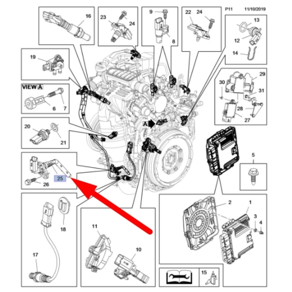 Opel Crossland X Oil Temperature Sensor GM Original 3639840