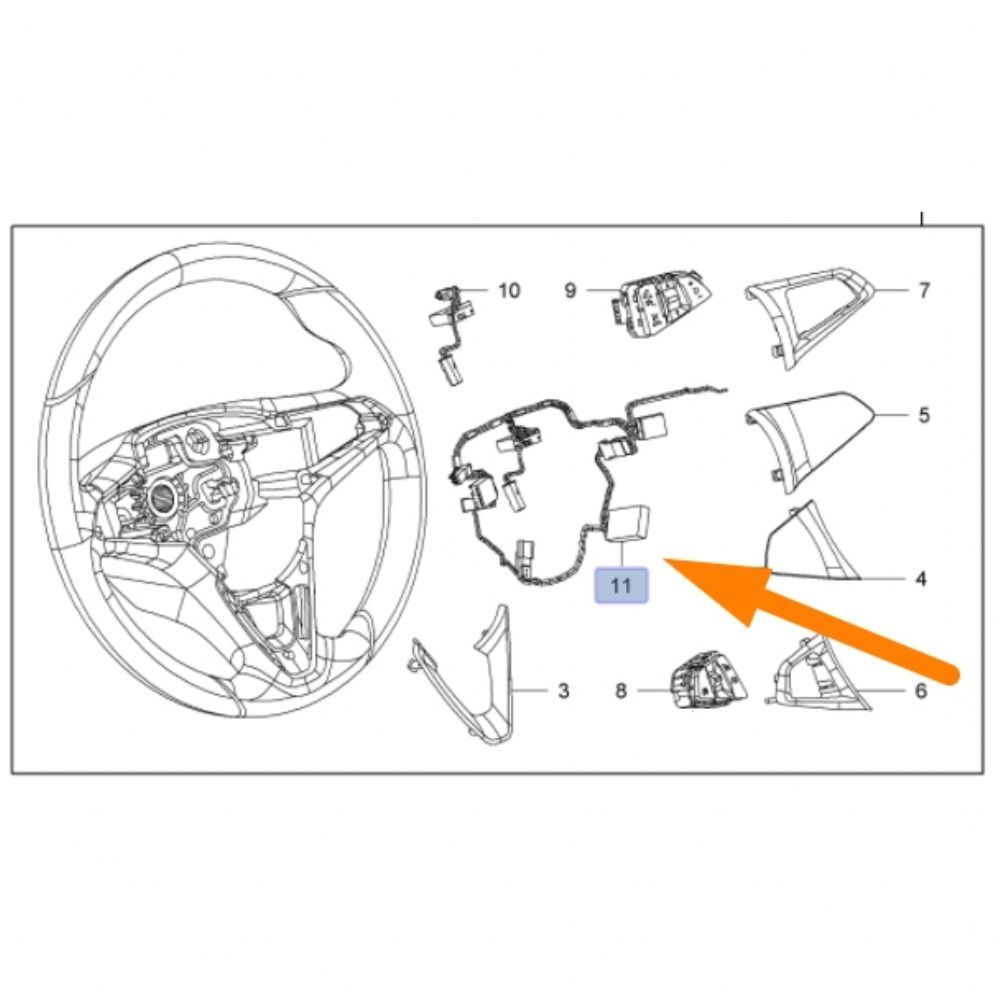 Product Code : 13438179 - Opel Corsa E Steering Wheel Cable GM Genuine 13438179 - 2600414