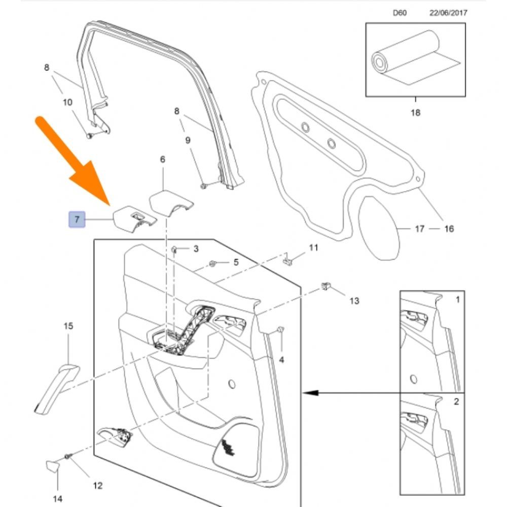 Product Code : 13313083 - Opel Meriva B Left Rear Door Window Release Button Frame Bakelite GM Original 13313083 - 1240345