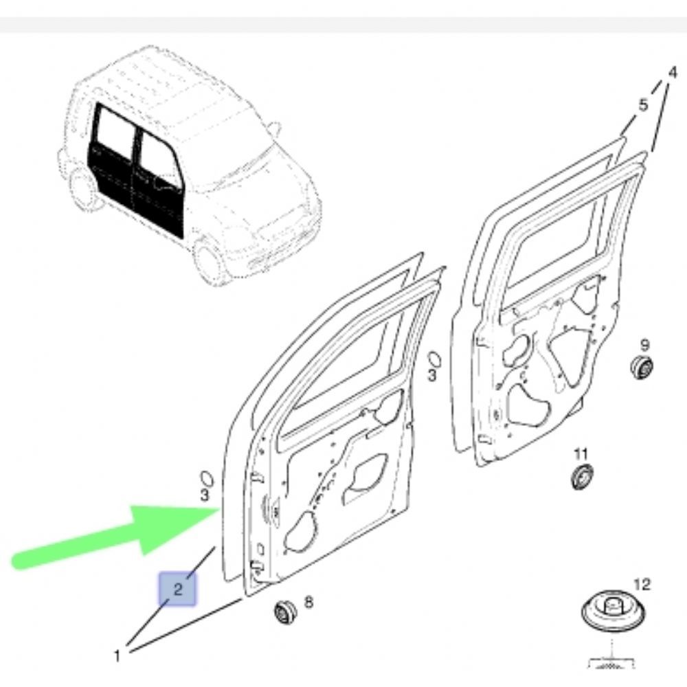 Product Code : 4705431 - Opel Agila Left Front Door Sheet GM Original 4705431 - 9196485