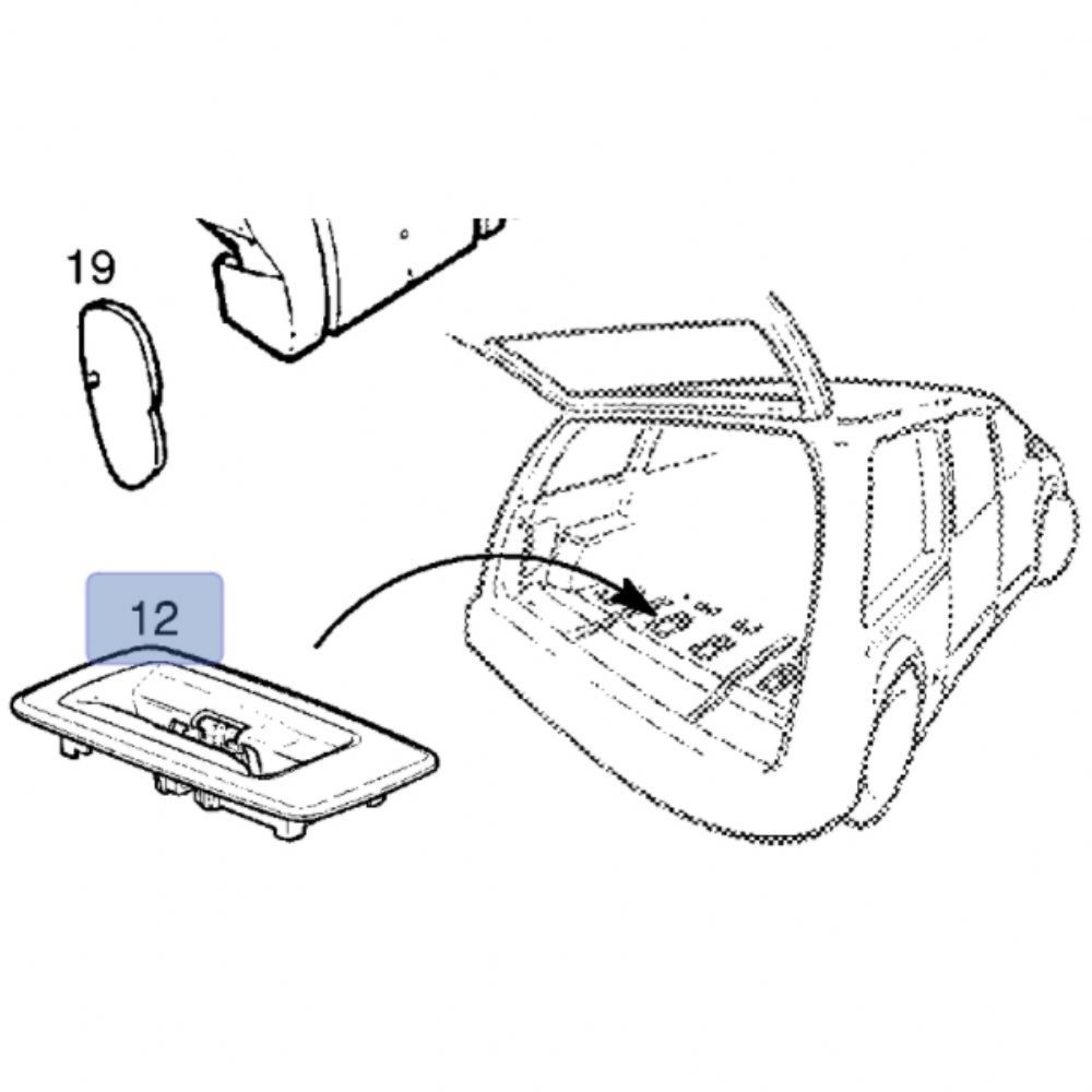 Product Code : 5168195 - Opel Sıntra Right or Left Rear Seat Reclining Number Plate Cover GM Genuine 5168195 - 10272535