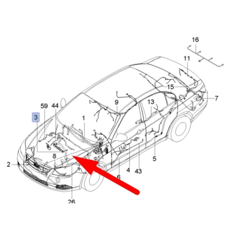 Product Code : 96988734 - Chevrolet Epica Engine Electrical Wiring Cable GM Genuine 96988734