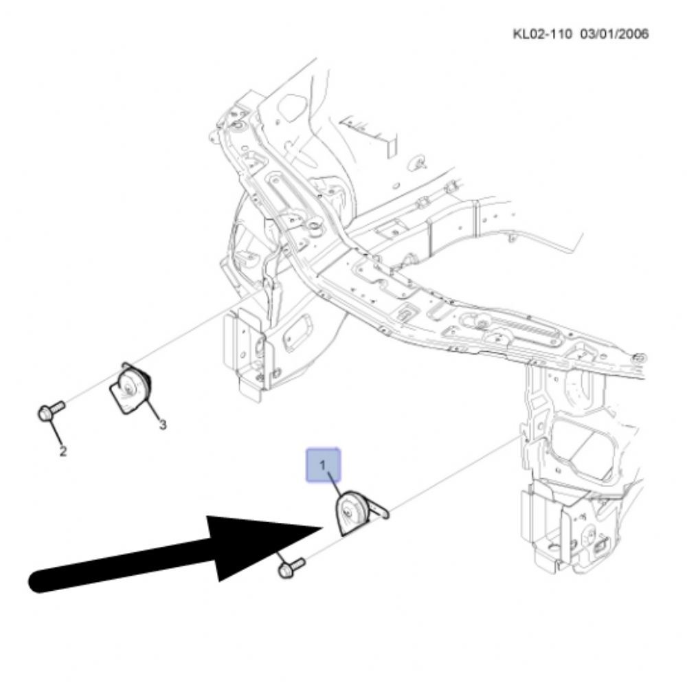 Product Code : 20951273 - Opel Antara Horn GM Original 20951273 - 4818233