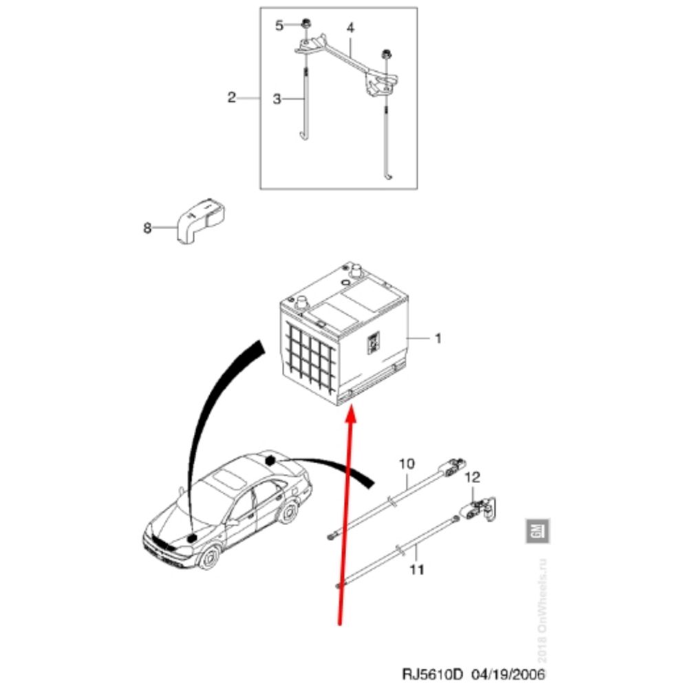 Product Code : 94566304 - Chevrolet Captiva C100 Battery 12V 90 Amp Diesel Engine GM Original 94566304 - 42669543