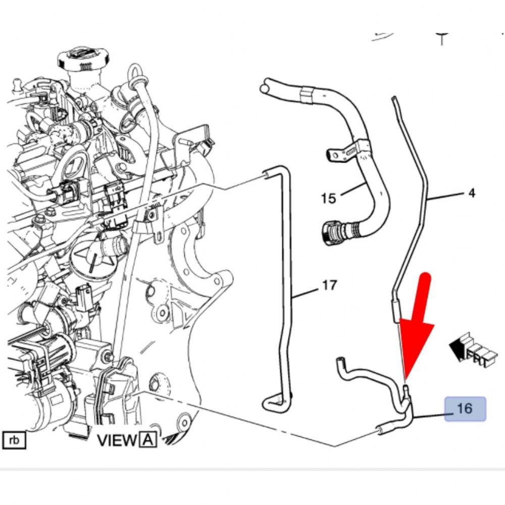 Chevrolet Aveo T300 Turbo Wastegate Valve Pipe GM Genuine 55574725