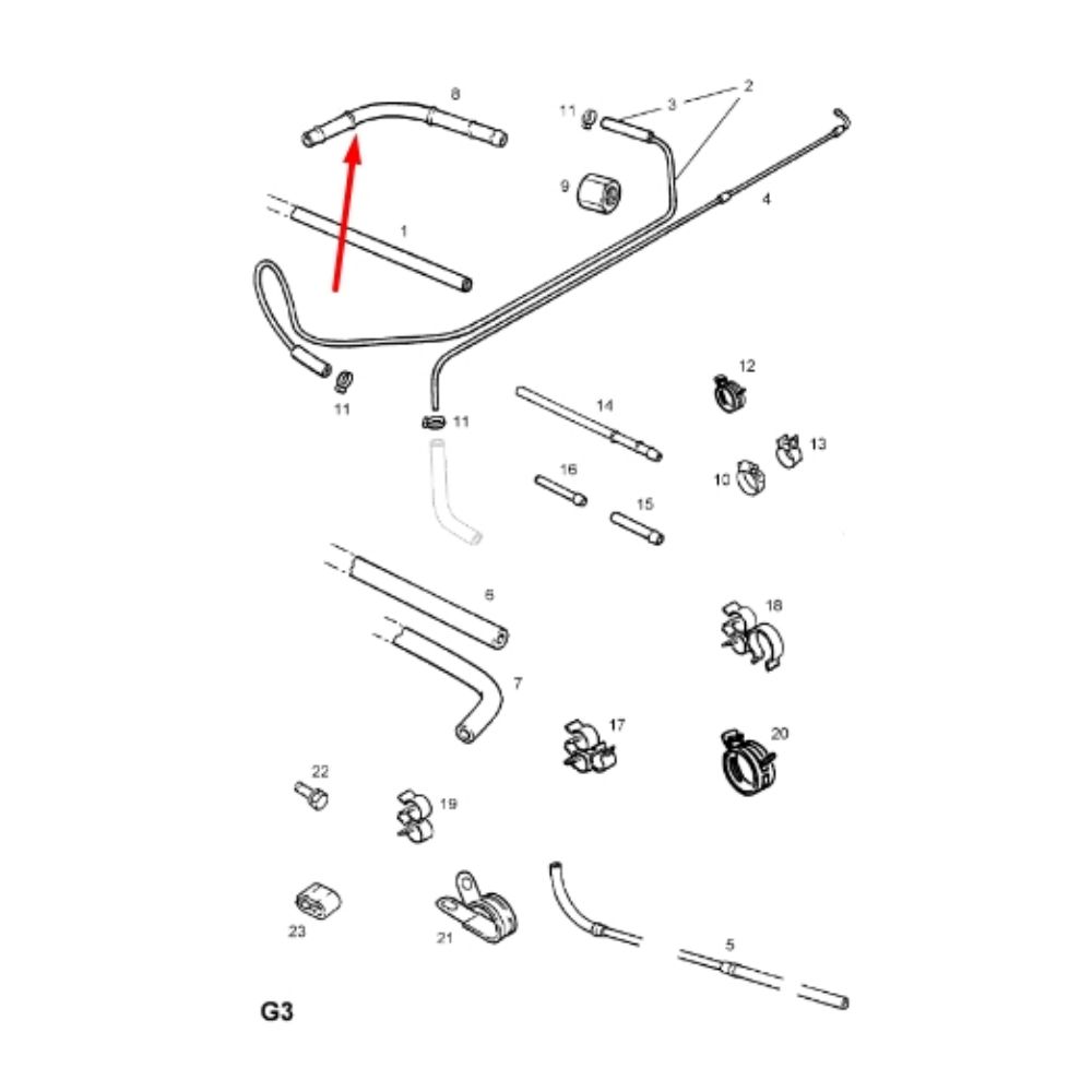 Product Code : 822199 - Opel Astra F Fuel Supply Hose 1.6 Engine GM Genuine 822199 - 90539353