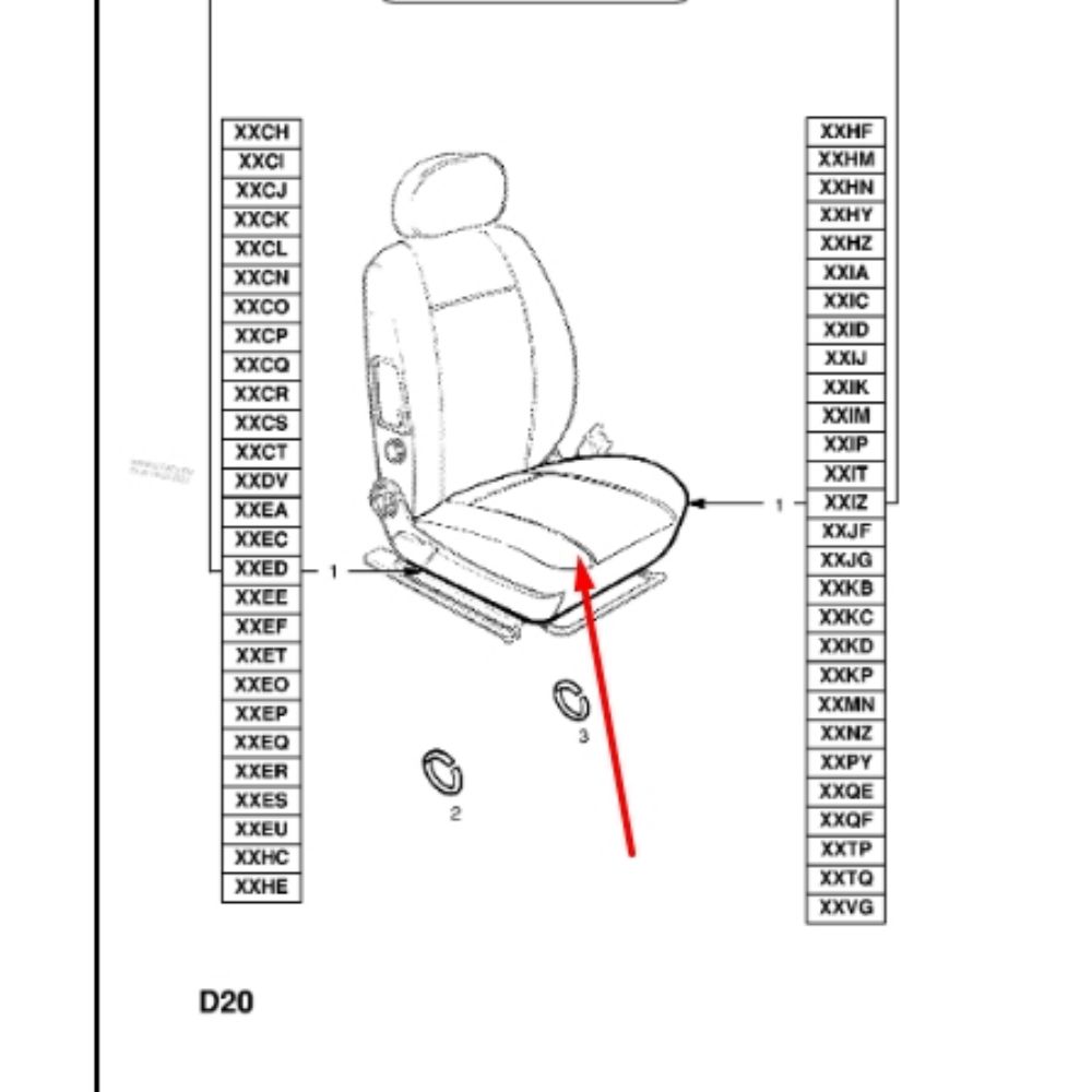 Product Code : 2256399 - Opel Astra G Right Left Compatible Front Lower Seat Upholstery 2256399 - 24449015