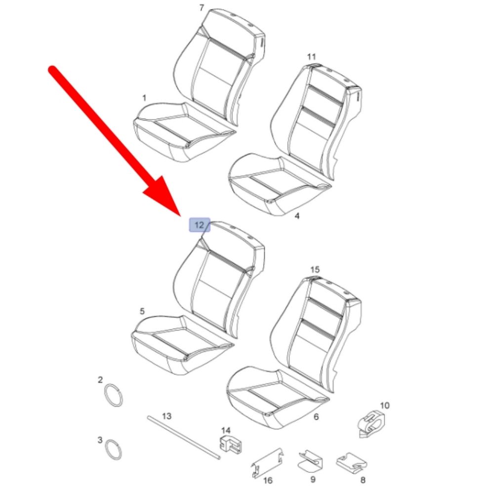 Product Code : 2258162 - Opel Astra H Right Front Seat Back Cover XXVM GM Genuine 2258162 - 13217260