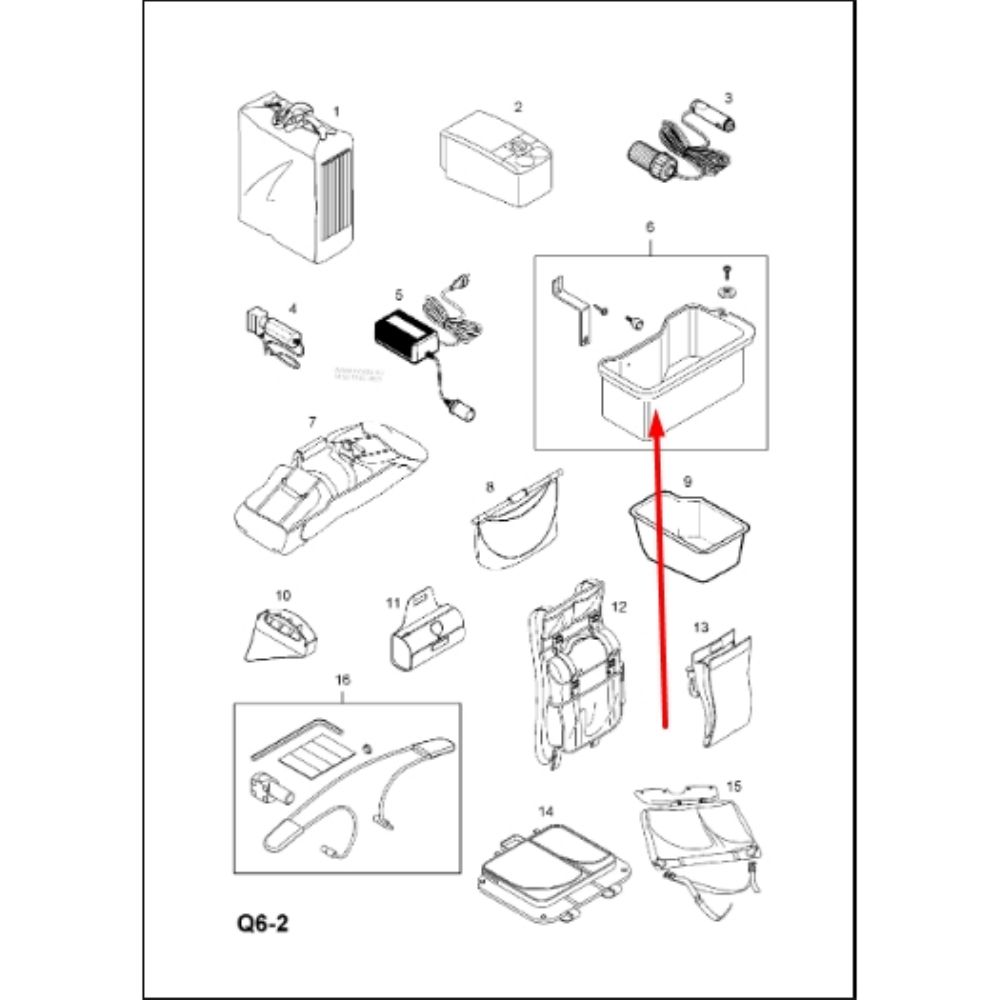 Product Code : 1790412 - Opel Corsa C Folding Seat Drawer Complete GM Original 1790412 - 9162601