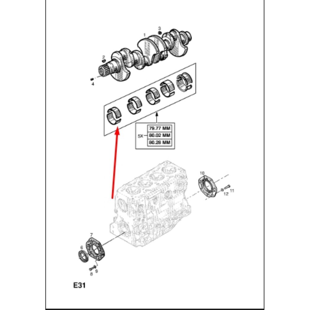 Product Code : 4403322 - Main Bearing 79.77mm Opel Movano A, Renault Master GM Genuine 4403322 - 9111322