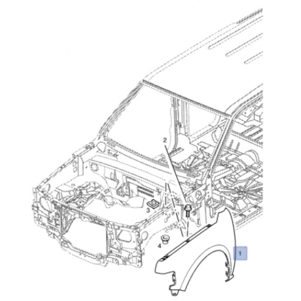 Product Code : 1102032 - Opel Frontera B Right Front Fender Complete GM Original 1102032 - 91158394