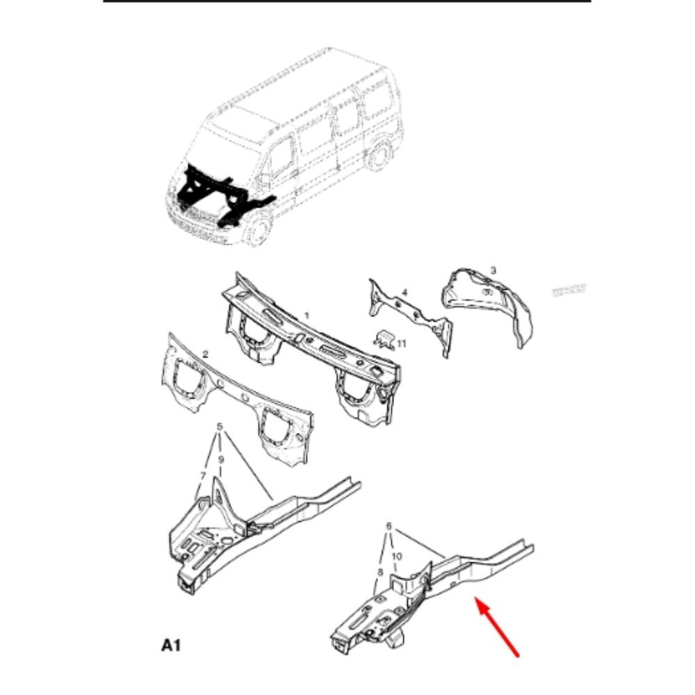 Left Front Wheel Mount Opel Movano A, Renault Master GM Genuine 4502071 - 9162371