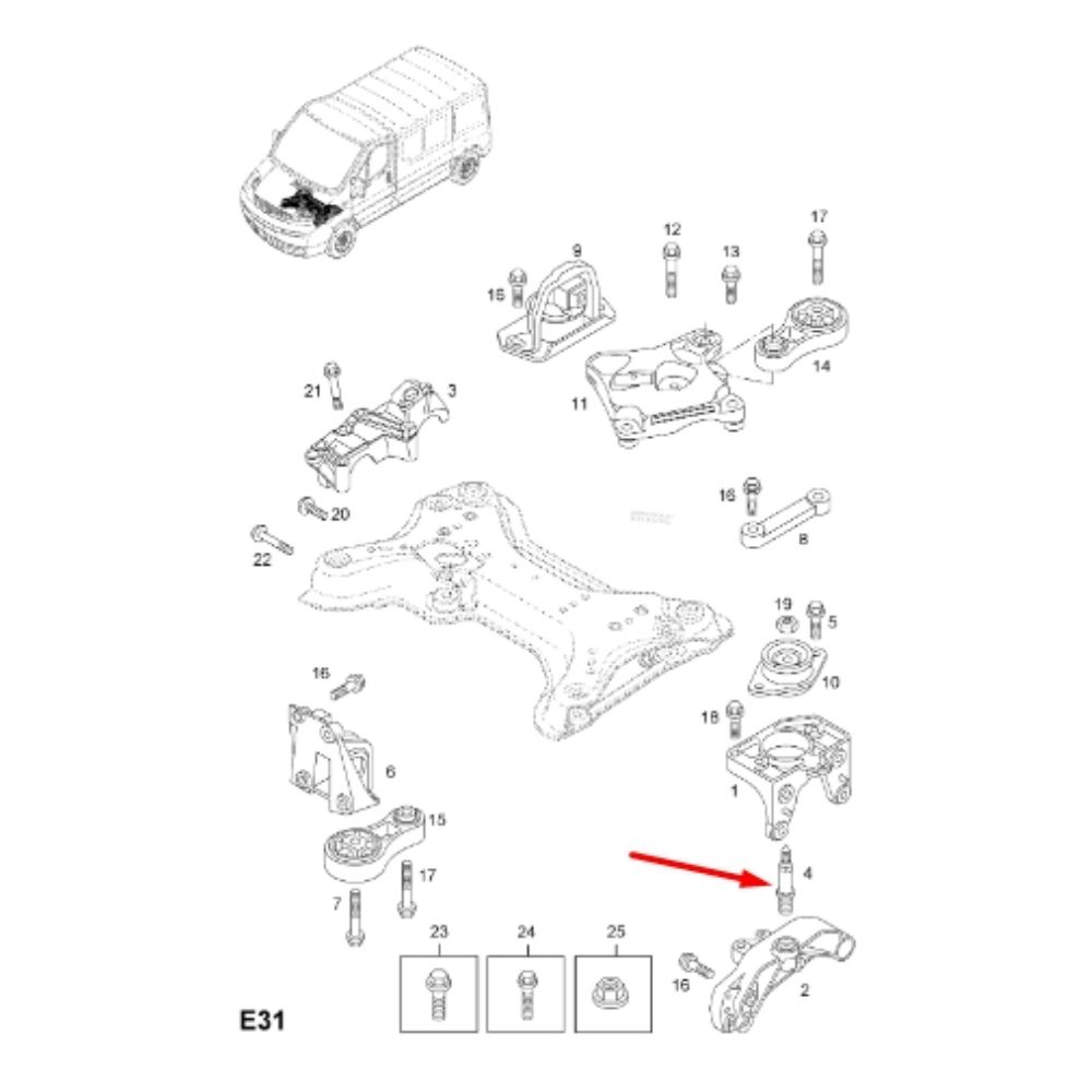 Product Code : 4408753 - Opel Vivaro A Engine Suspension Bracket GM Genuine 4408753 - 91165626