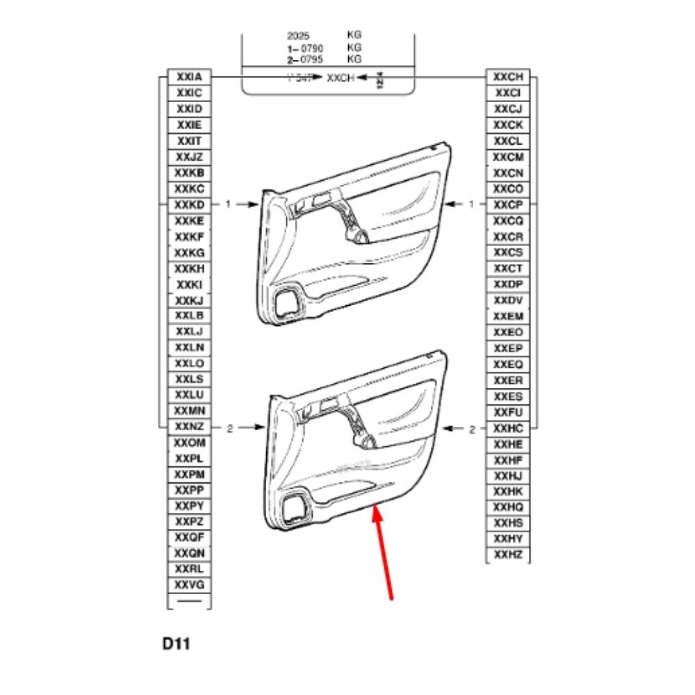 Product Code : 2234297 - Opel Astra G Right Front Door Trim (Door Handle Chrome) GM Genuine 2234297 - 24404484