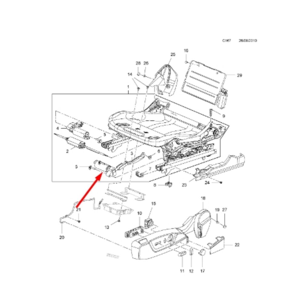 Product Code : 1207226 - Opel Insignia A Front Right Seat Adjustment Motor GM Genuine 1207226 - 13578631