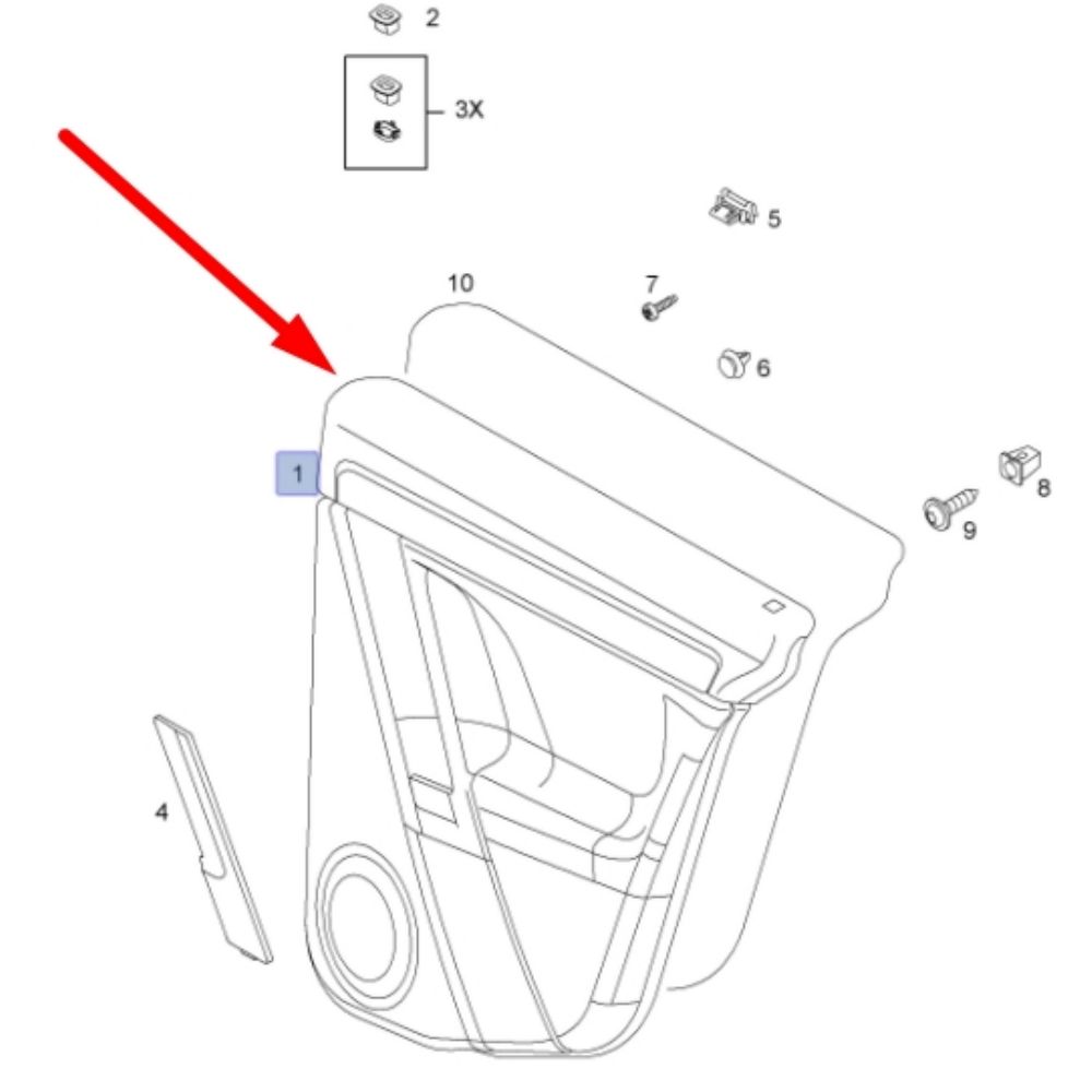 Product Code : 13168946 - Opel Vectra C Right Rear Door Interior Trim GM Original 13168946 - 7232271