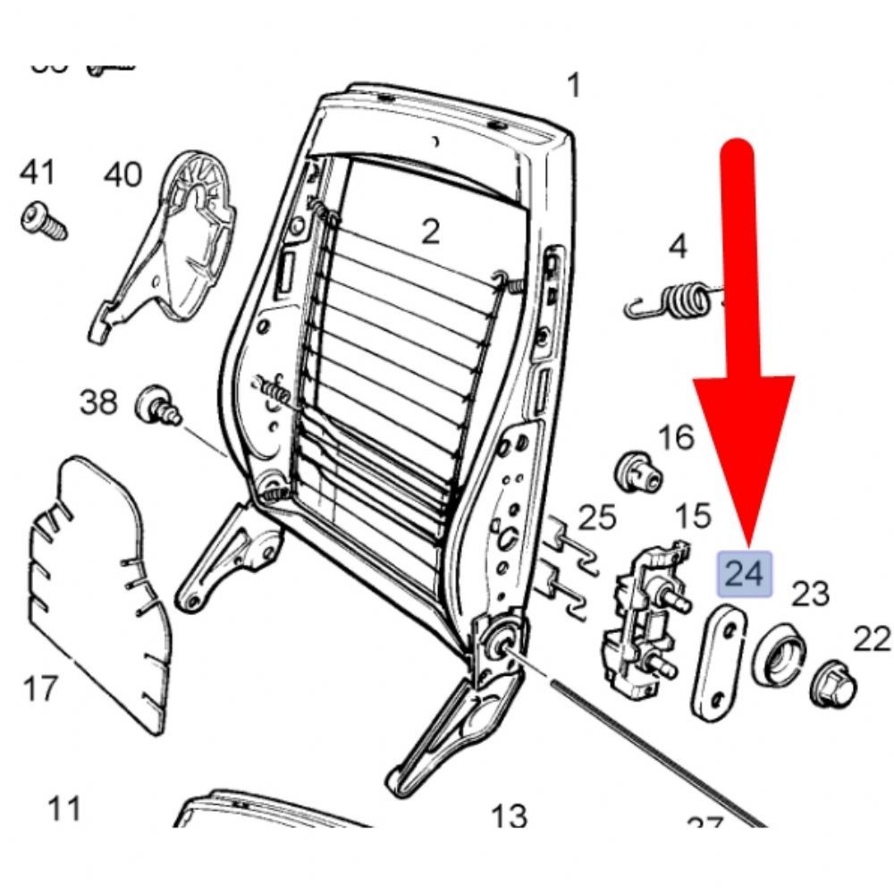 Product Code : 90565796 - Opel Astra G Right Front Seat Adjustment Knob Bracket GM Genuine 90565796 - 167784