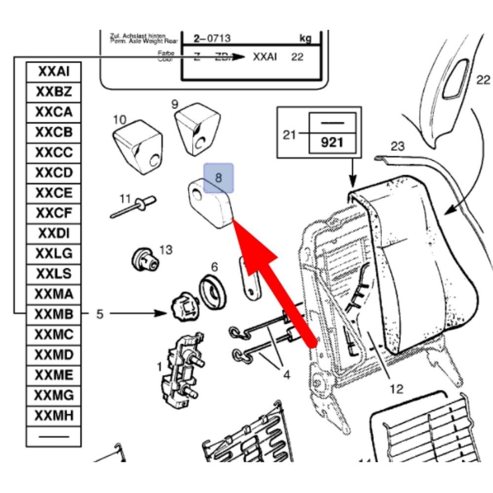 Product Code : 90564593 - Opel Astra G Left Front Seat Adjustment Knob Support GM Genuine 90564593 - 167780