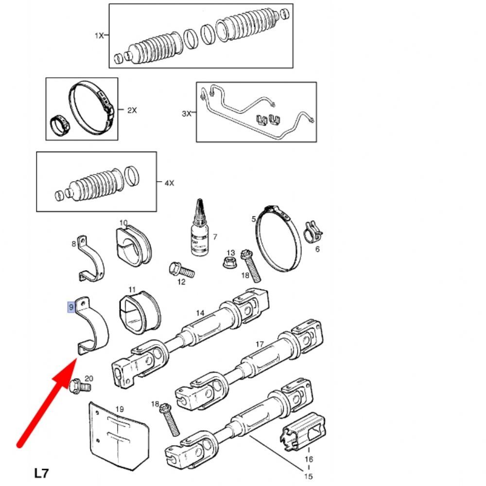 Product Code : 90539851 - Opel Vectra B Front Steering Wheel Clamp GM Original 90539851 - 902310