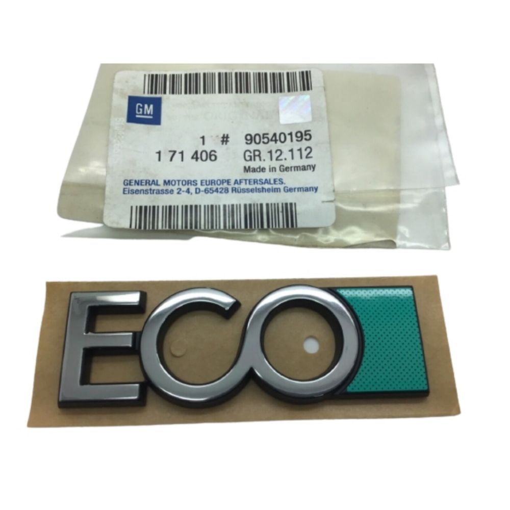 Product Code : 90540195 - Opel Corsa B Rear Boot ECO Lettering Emblem GM Original 90540195 - 171406