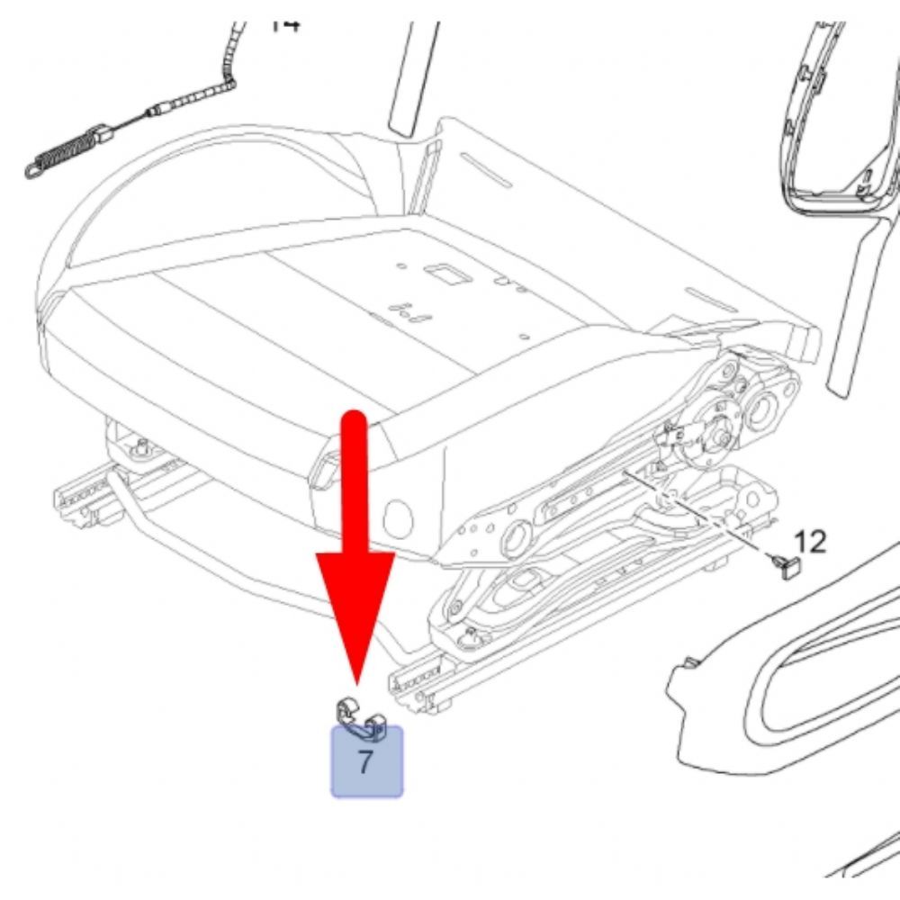 Opel Corsa E Front Right And Left Compatible Seat Slide Stop GM Original 13239716 - 2262582