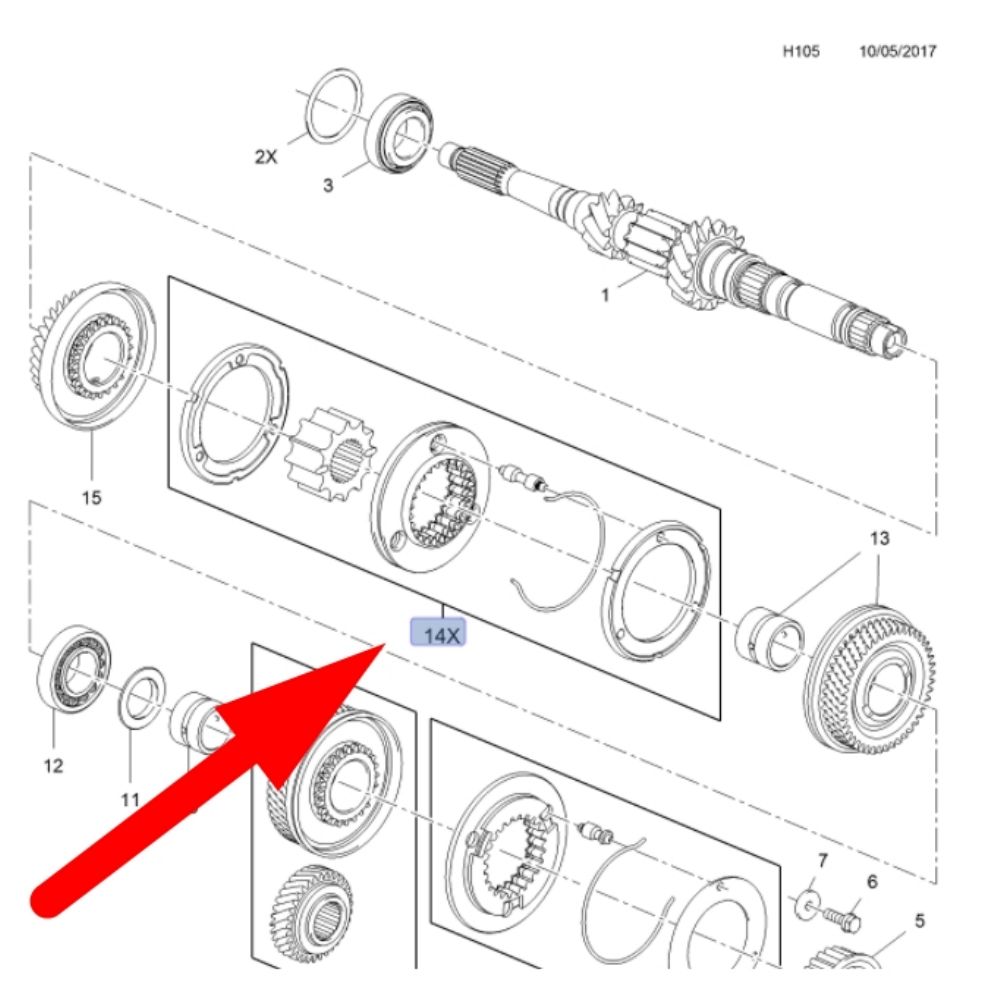 Product Code : 3649312 - Opel Crossland, Peugeot Partner Synchromesh Kit (3/4 Gear) GM Genuine 3649312 - 235360