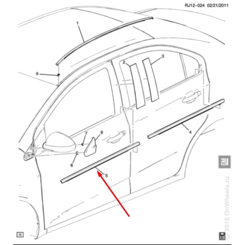 Product Code : 95201981 - Chevrolet Tahoe Left Front Exterior Windscreen Wiper Wick GM Original 95201981 - 95939263