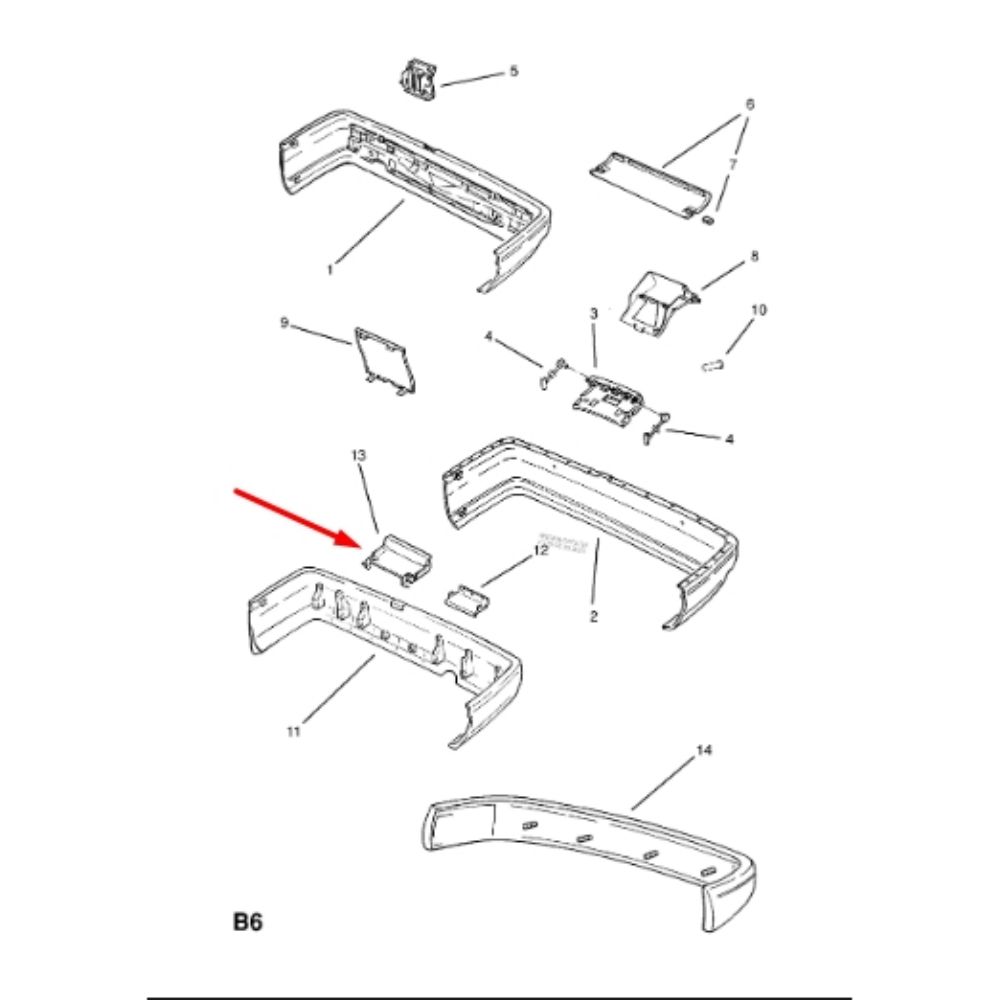 Product Code : 1405409 - Opel Omega A Rear Bumper Drawbar Cover Beige GM Genuine 1405409 - 90290400