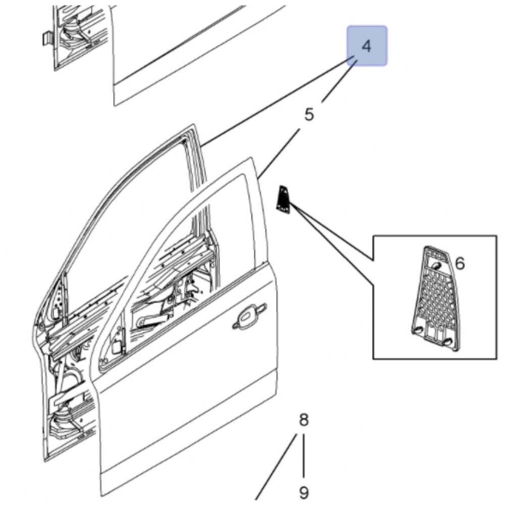 Product Code : 13208421 - Opel Astra H Left Front Door Complete GM Original 13208421 - 5128445