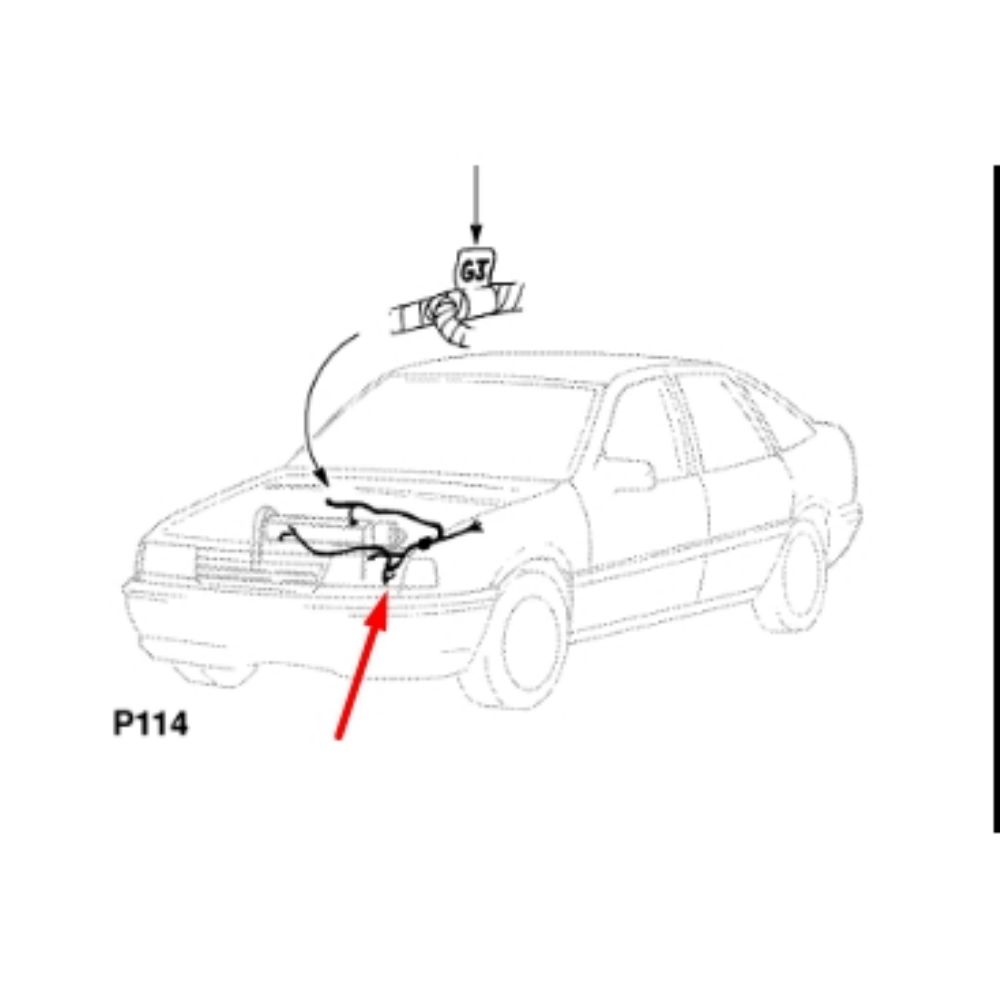 Opel Vectra A Engine Compressor Cable (Power Steering Excluded) GM Genuine 1295891 - 90461589 - 90461589